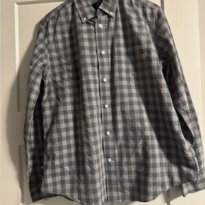 Men's Gray Checkered Shirt